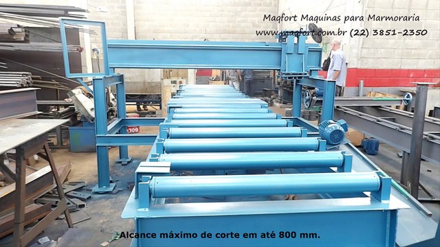 Maquina de Cortar granito (mesa com roletes)