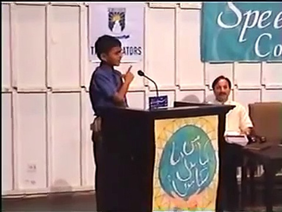 A great Speech By A Young Pakistani