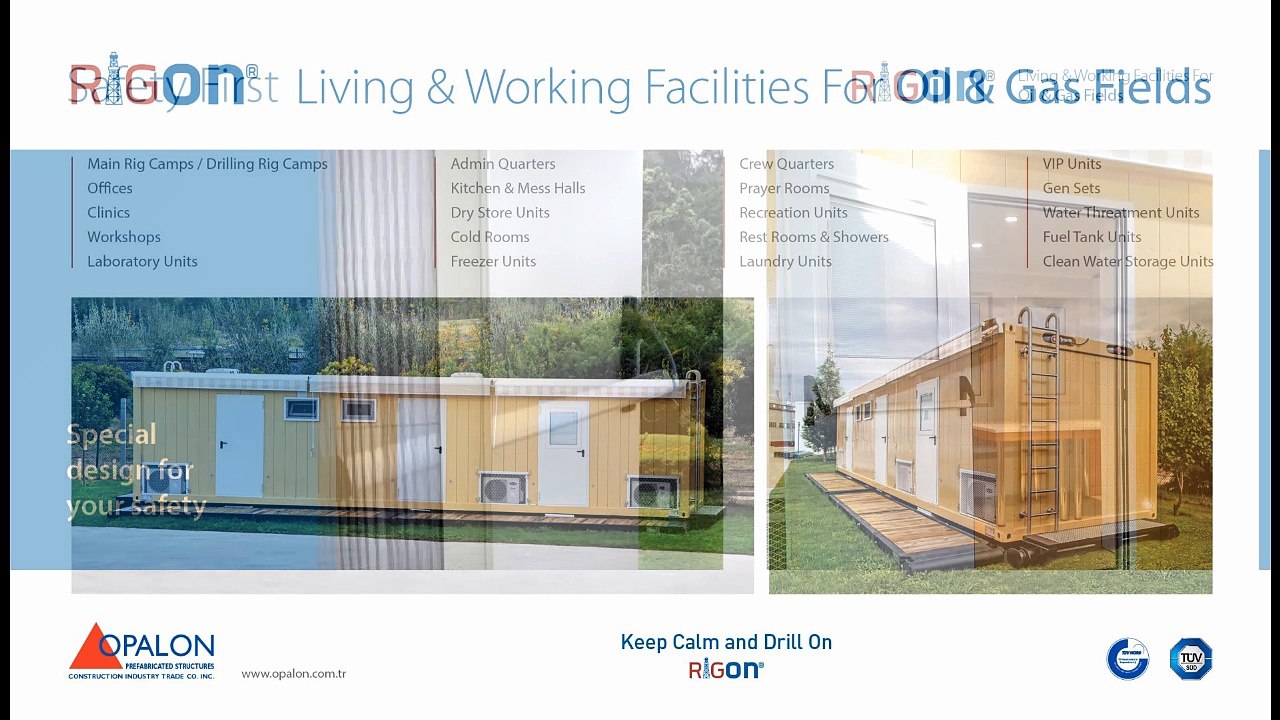 OPALON Сборные буровая установка лагеря Мобильная Сварные Контейнер Rigon