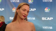 Uma Thurman Shines In Strapless Dress At 'Slap' Premiere