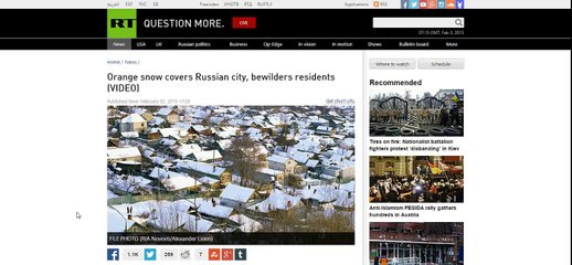 ORANGE SNOW!!! What in the world! Russia has orange snow...