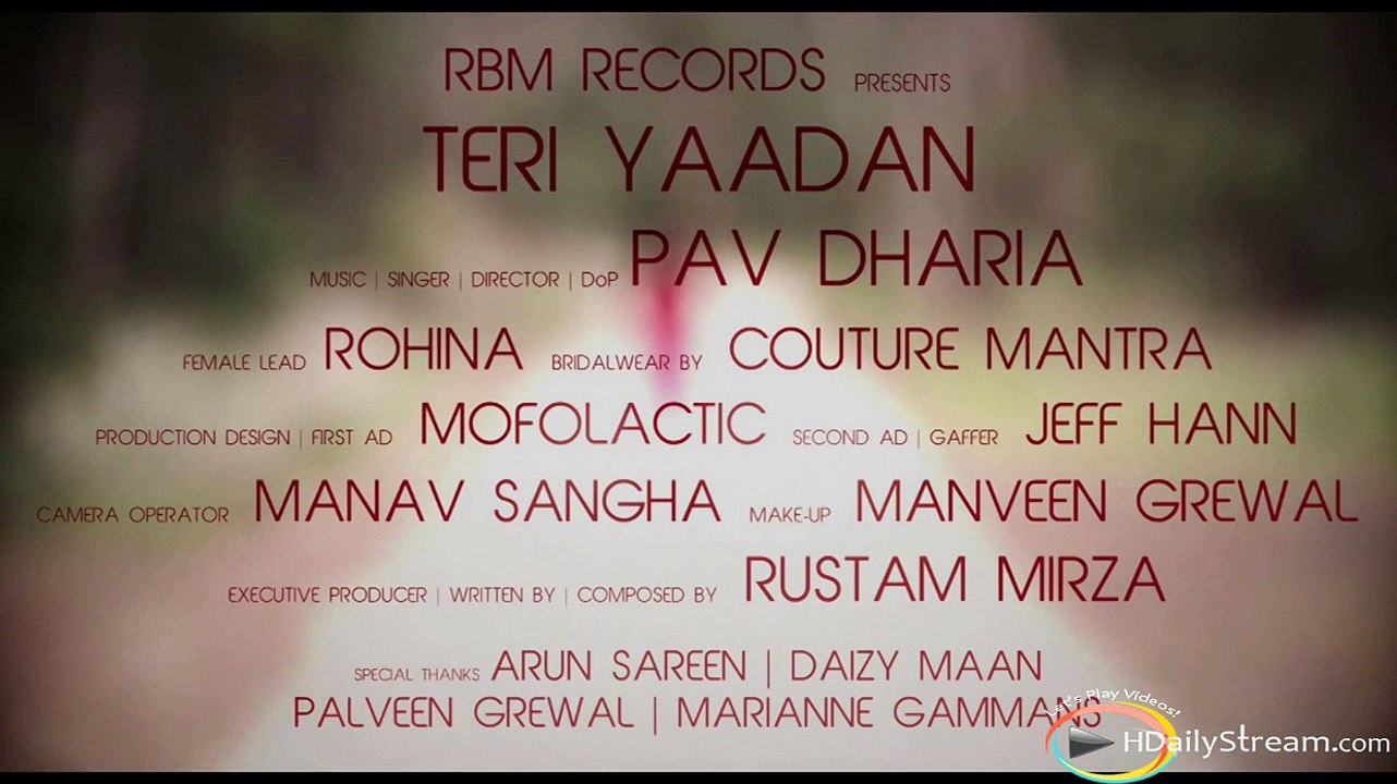 Teri Yaadan Pav Dharia Dailymotion - HD VIdeo Song