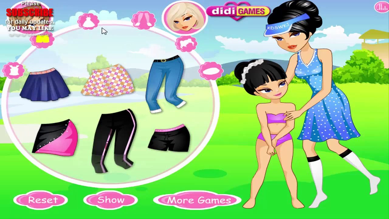 Golf with Mom Dress Up Game - Help them to dress up
