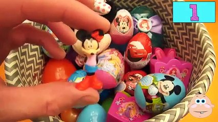 Giant Princess Kinder Surprise Eggs Disney Frozen Elsa Anna Minnie Mickey PlayDoh Huevos Sorpresa