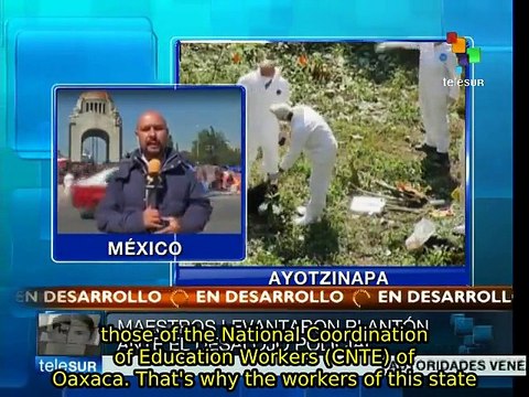 Mexico City: from encampment, teachers demand payment of salaries