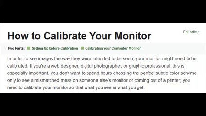How to Calibrate Your Monitor