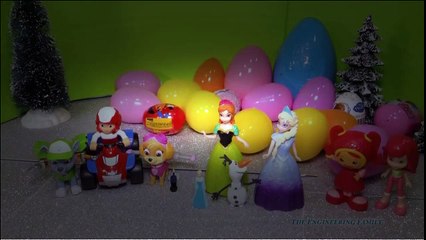 PAW PATROL & FROZEN Surprise Eggs with Peppa Pig Julius JR Surprise Toy Paw Patrol Video Video