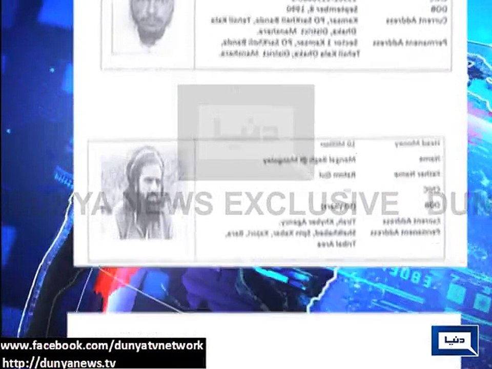 Dunya news-Peshawar :Pictures of 615 terrorists revealed