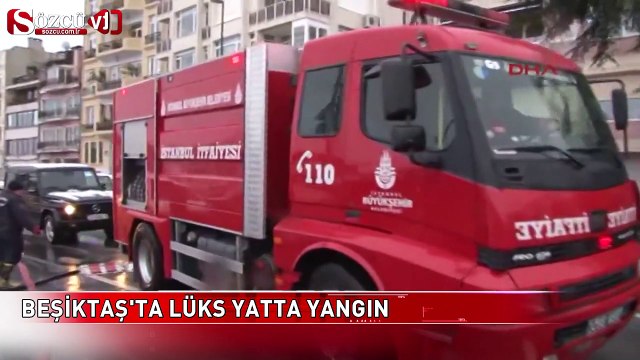 Beşiktaş'ta lüks yatta korkutan yangın