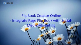Promote your page flip book via social network with flipbook creator online