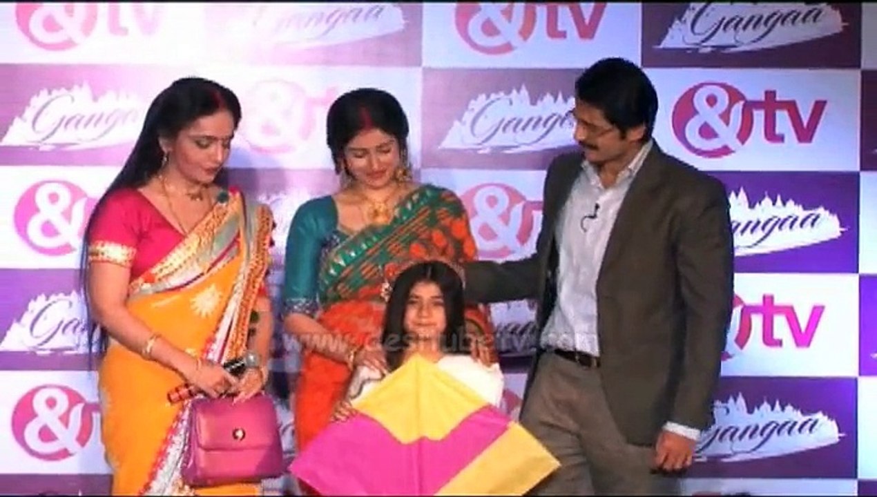 Hiten Tejwani,Jaya Bhattacharya,Rakhi & Ruhana at the & TV's Curtain Raiser of show 'Gangaa'
