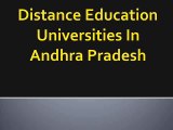 Approved Distance Education Universities In Andhra Pradesh