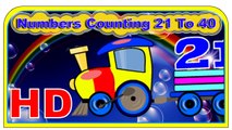 Learn Number Train learning Numbers for kids | Numbers Counting 21 To 40