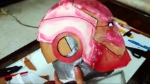 Iron Man Mark 4 Helmet-  DIY part 2-5 - Cardboard, Filler, Sanding, Paint