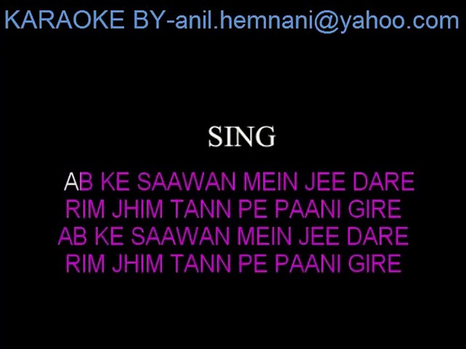 AB KE SAAWAN MEIN JEE KARE KARAOKE WITH FEMALE VOCAL-JAISE KO TAISA