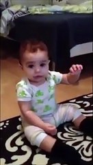 Cute baby doing gangnam style dance -
