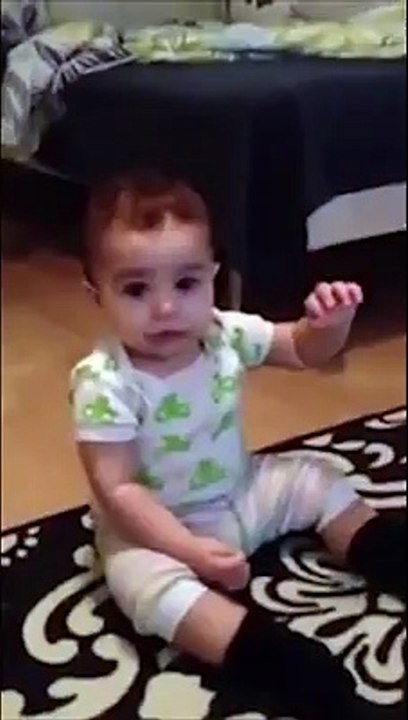 Cute baby doing gangnam style dance -