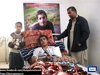 Dunya News -  APS injured student reaches islamabad for treatment