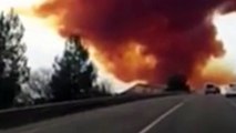 La espectacular nube naranja y tóxica de Igualada