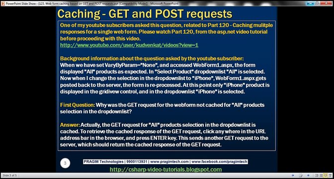 Active Server Pages Step by Step tutorial Web form-caching based on GET and POST requests Lesson 123