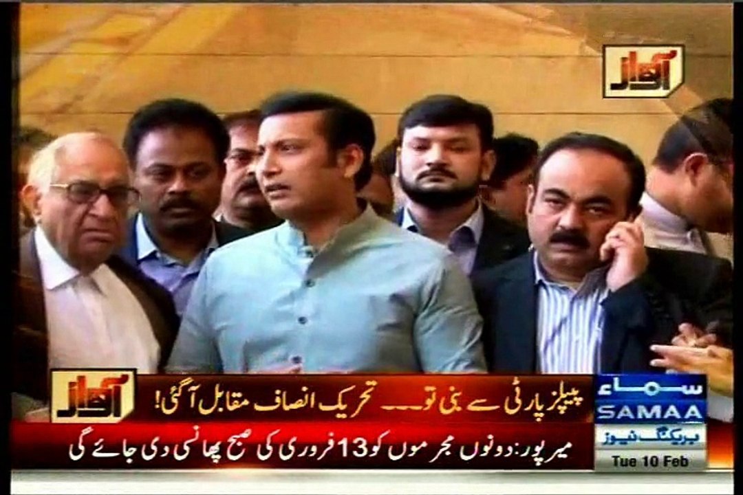SAMAA Awaz Shahzad Iqbal with MQM Rasheed Godil (10 FEB 2015)