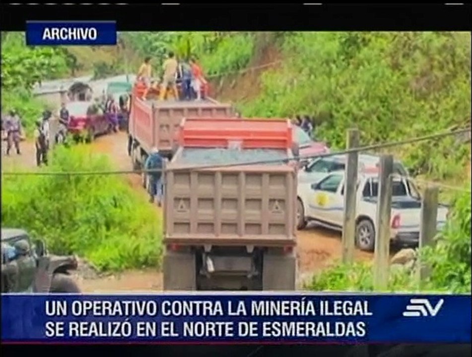 Realizan operativo contra la minería ilegal en Esmeraldas