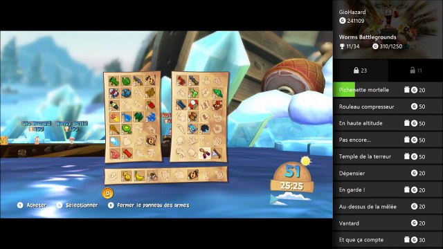 Worms Battlegrounds - Succès Pichenette Mortelle - Xbox One - Fr
