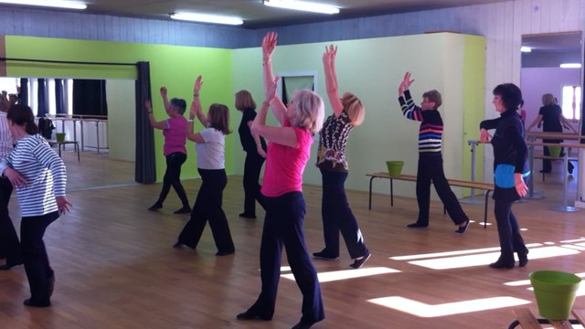 Entraînement des danseuses avant le spectacle
