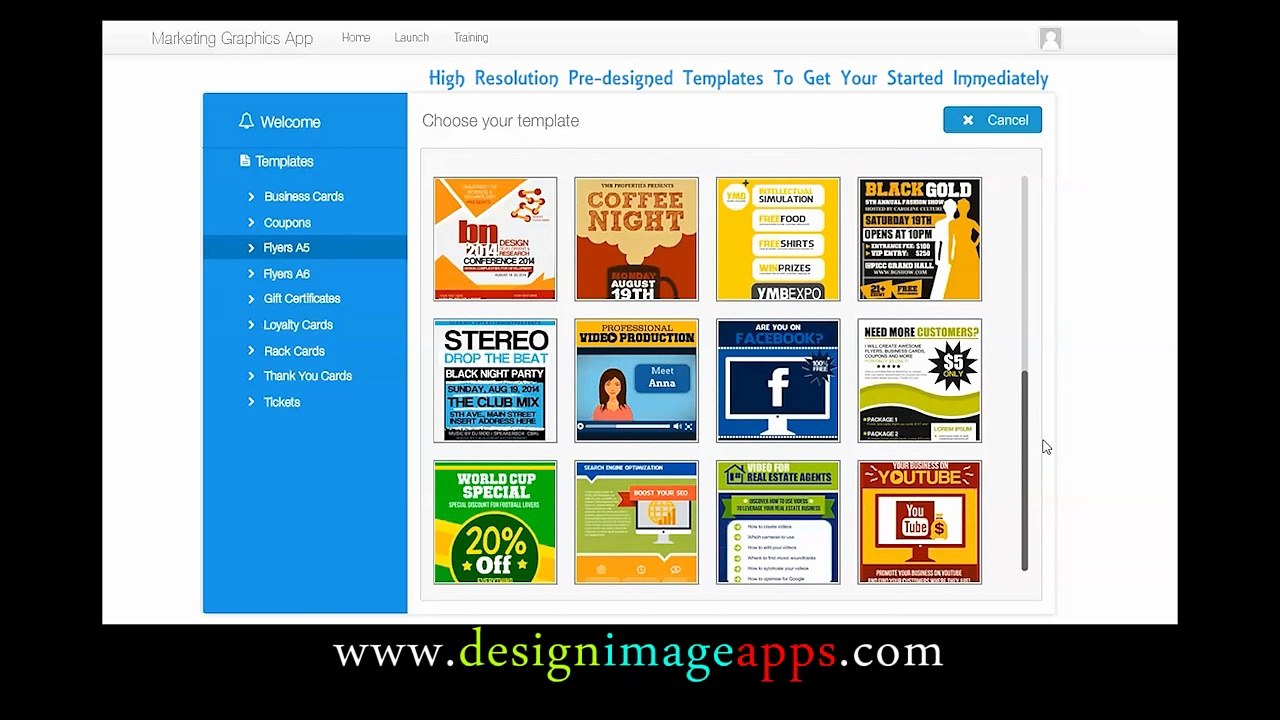 Graphics designing software for flyer design, coupons, banners