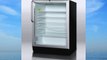 Summit SCR600BLTBADA: ADA compliant commercially approved glass door beverage center with black