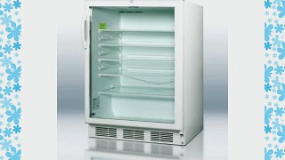 Summit SCR600LBIADA: ADA compliant commercially approved glass door all-refrigerator for built-in