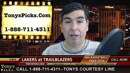 Portland Trailblazers vs. LA Lakers Free Pick Prediction NBA Pro Basketball Odds Preview 2-11-2015