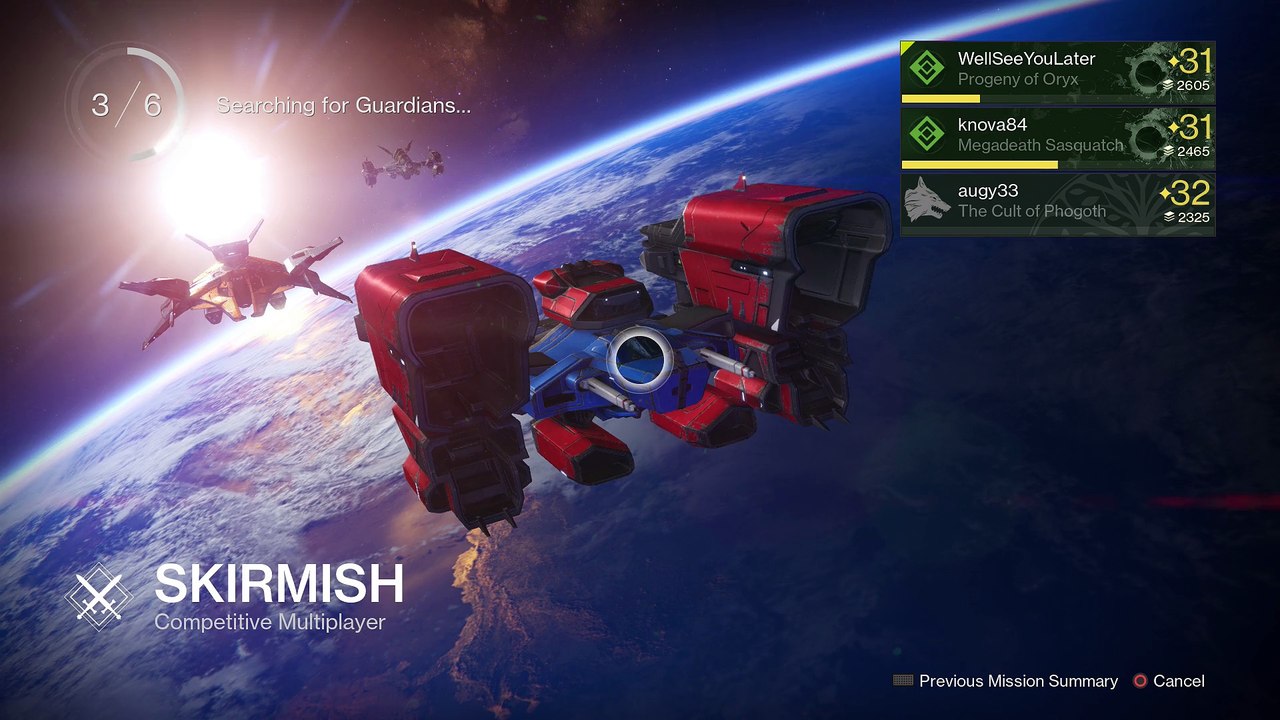 Destiny PS4 [Hawkmoon] Competitive Part 669 - Skirmish (Blind Watch, Mars) [With Commentary]