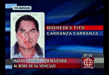 Comas: Asesinaron a taxista por oponerse al robo de su vehículo