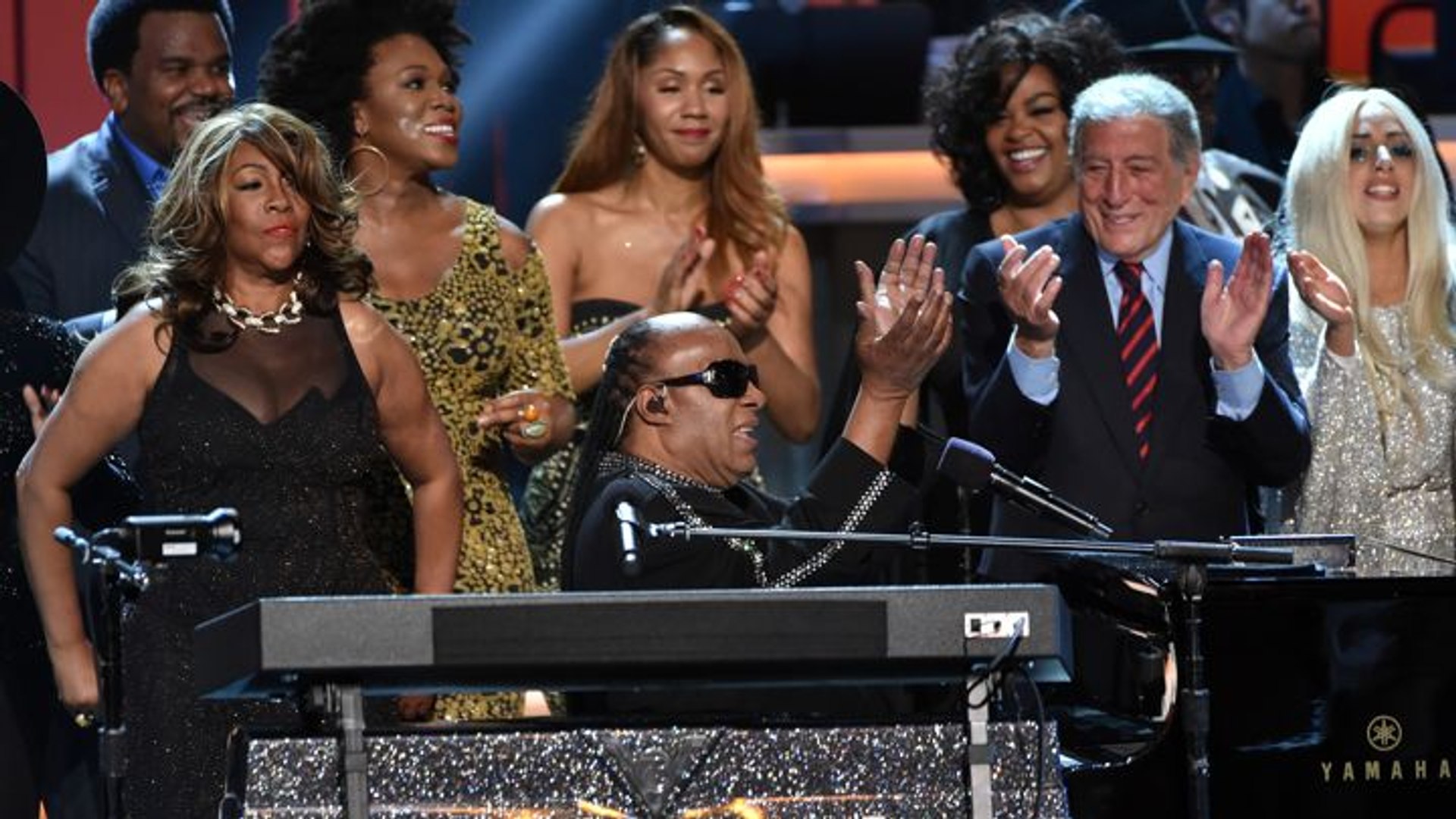 Stevie Wonder + Jennifer Holliday + Gladys Knight + Beyoncé + John Legend + Ariana Grande + Jill Sco