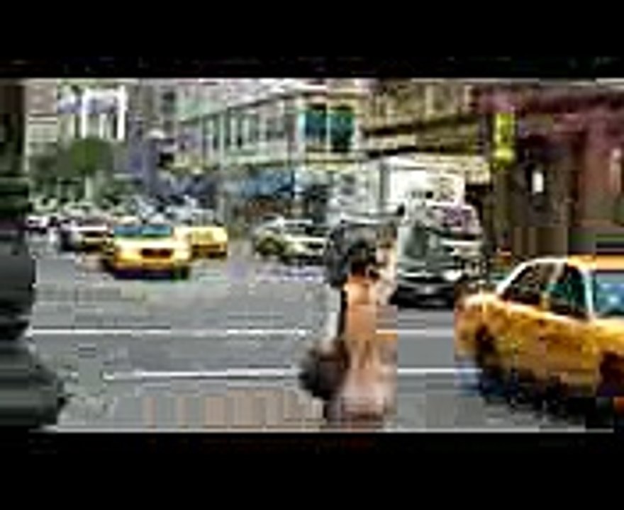 Chick hails cab in bikini