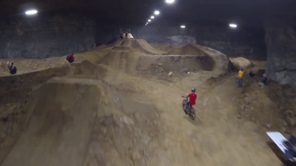 Giant Underground Cavern Bike Park Opens In Former Limestone Mine