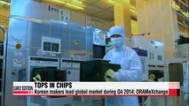 Korean DRAM chip makers dominate global market with combined 70.4% share last year