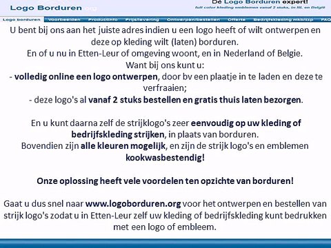 Logo op kleding borduren in Etten-Leur