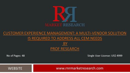 Customer Experience Management Market (CEM) Strategy Report