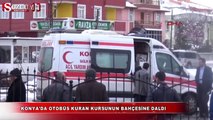 Otobüs Kuran kursunun bahçesine daldı