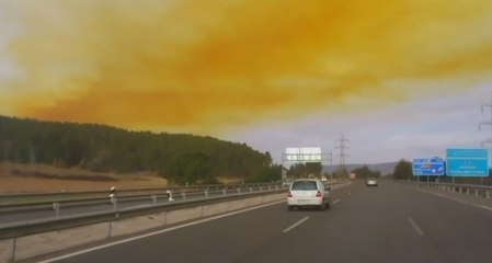 Espagne : un immense nuage chimique envahit le ciel