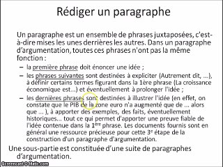Dissertation de SES n°5 Rédiger le développement