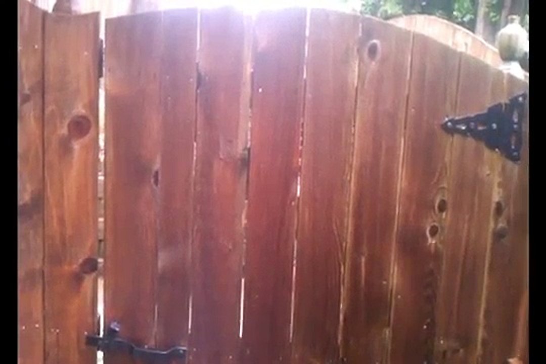 Fence Cleaning with low pressure and chemical wash
