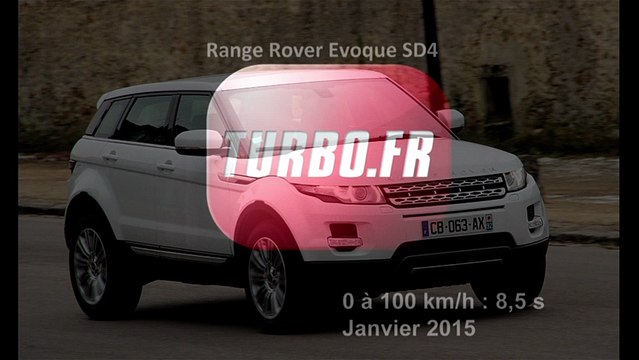 Vidéo : le 0 à 100 km/h à bord du Range Rover Evoque SD4 BVA9 190 ch