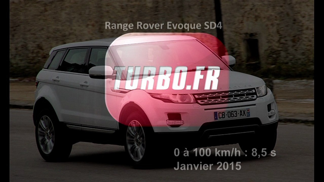 Vidéo : le 0 à 100 km/h à bord du Range Rover Evoque SD4 BVA9 190 ch