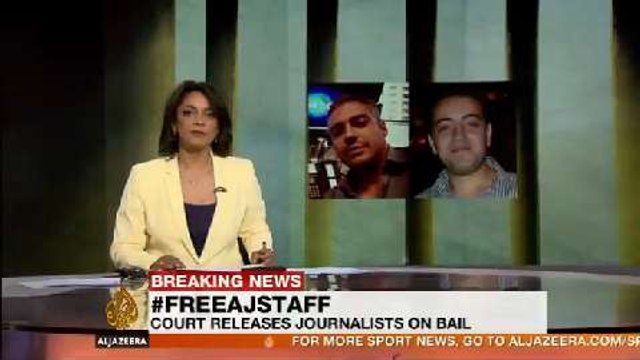 Egypt court releases Al Jazeera journalists on bail