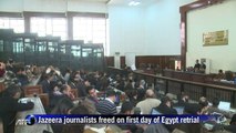 Jazeera journalists freed on first day of Egypt retrial