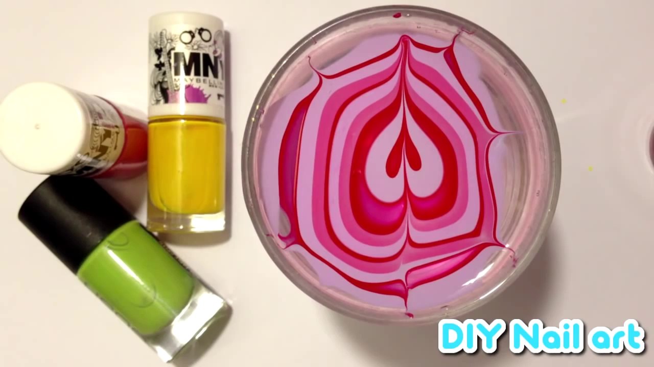 Marble nail art - valentines day nails - nail art valentines day nail designs tutorial