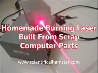 Powerful Homemade Burning Laser Built From Computer Parts
